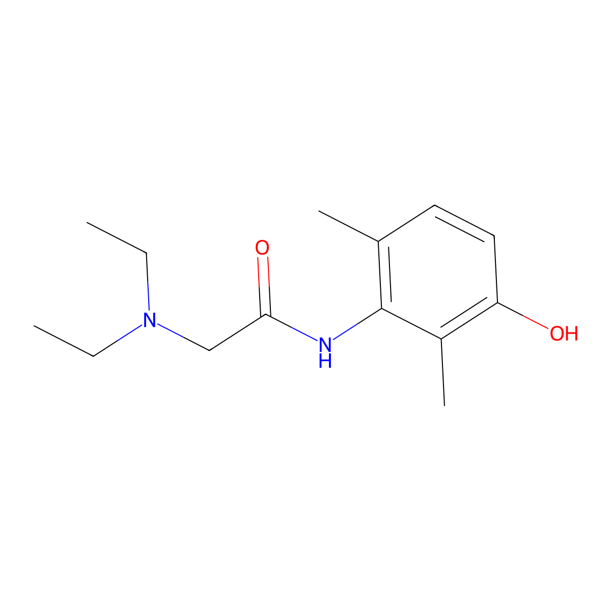 3-Hydroxylidocaine molecular structure, CAS 34604-55-2