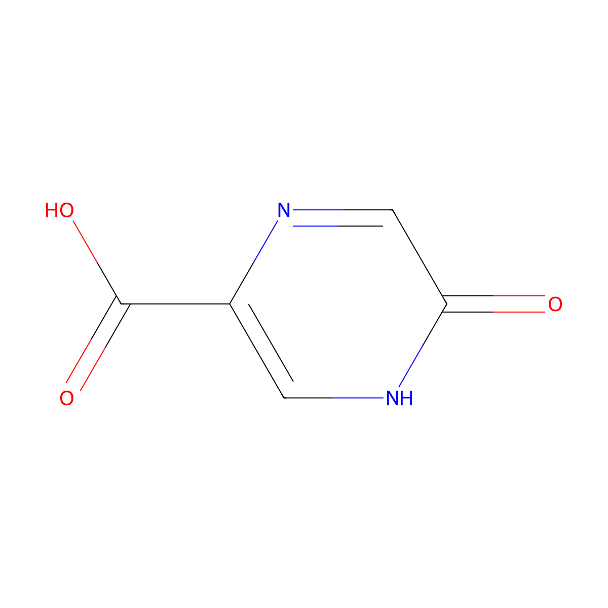 5-Hydroxypyrazine-2-carboxylic acid molecular structure, CAS 34604-60-9