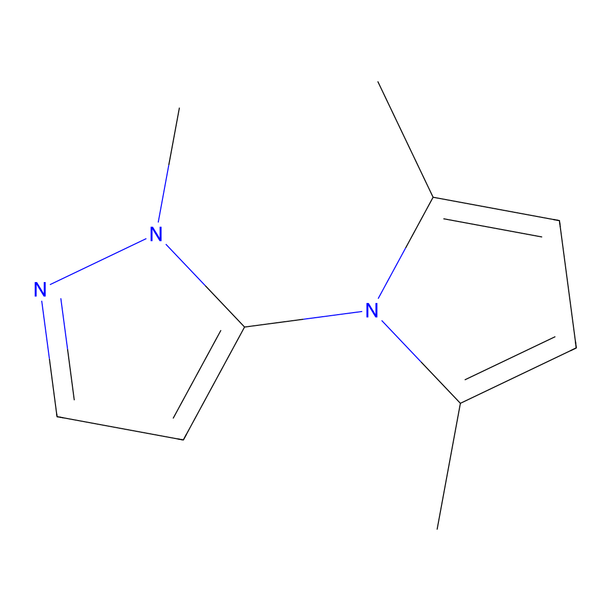 5-(2,5-Dimethyl-1H-pyrrol-1-YL)-1-methyl-1H-pyrazole molecular structure, CAS 34605-70-4