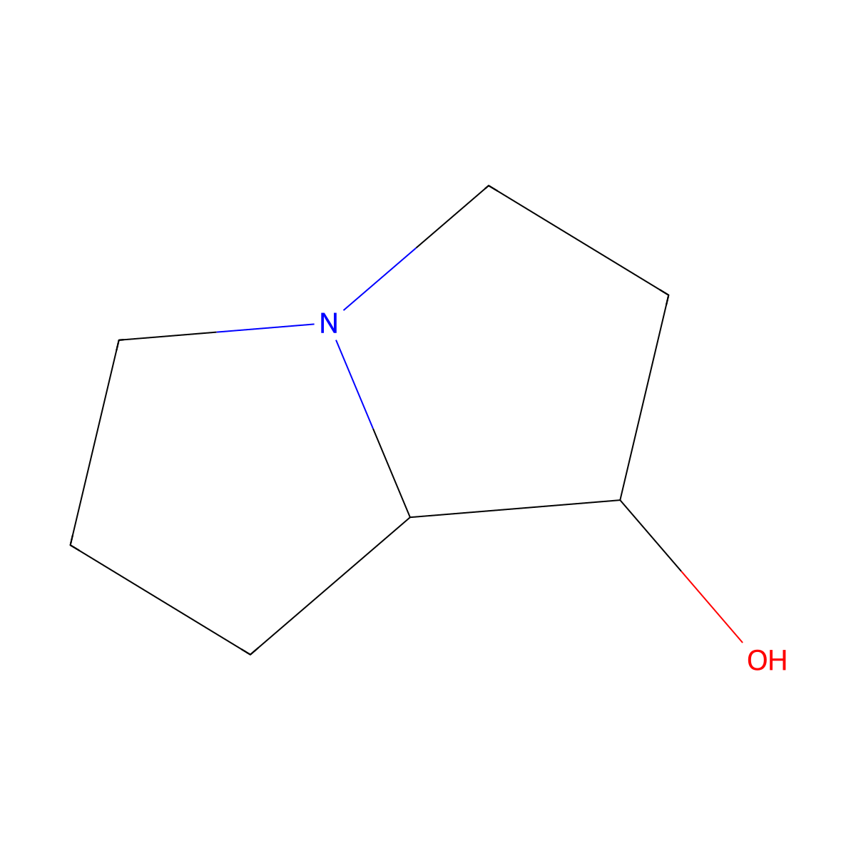 hexahydro-1H-pyrrolizin-1-ol molecular structure, CAS 34610-36-1