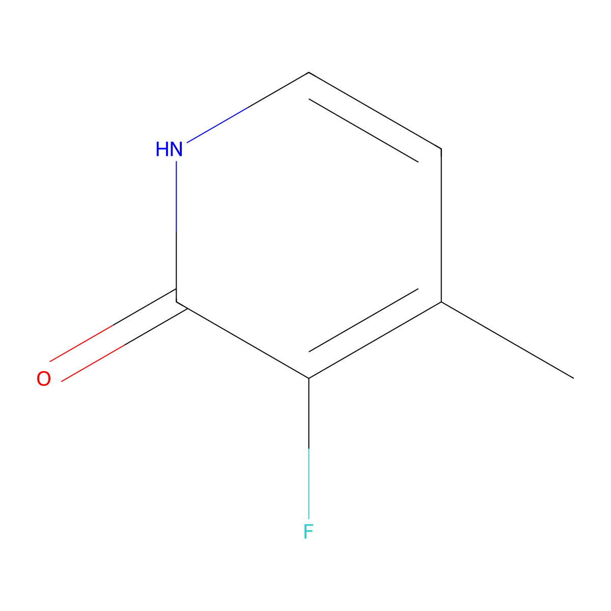3-fluoro-4-methylpyridin-2(1H)-one molecular structure, CAS 34610-81-6