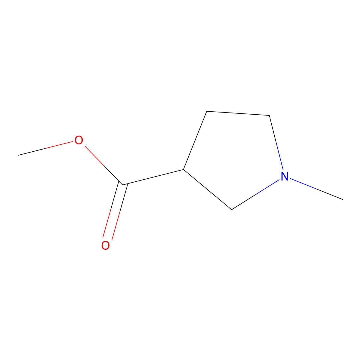 Methyl 1-methylpyrrolidine-3-carboxylate molecular structure, CAS 34616-29-0