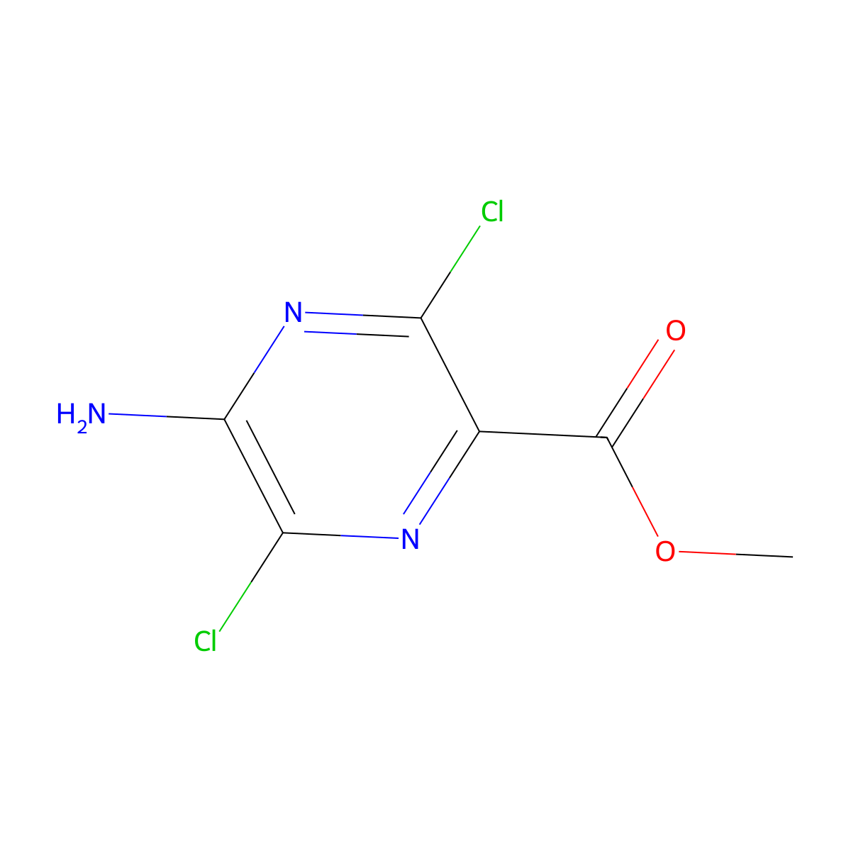 Methyl 5-amino-3,6-dichloropyrazine-2-carboxylate molecular structure, CAS 34617-69-1
