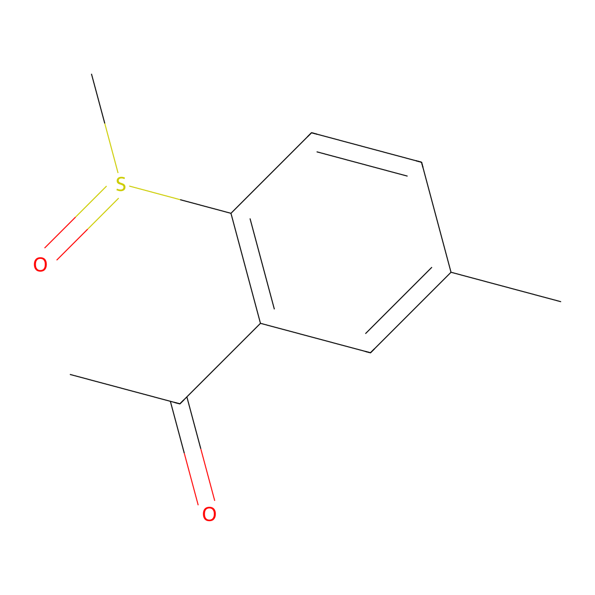1-(5-Methyl-2-methylsulfinylphenyl)ethanone molecular structure, CAS 34617-87-3