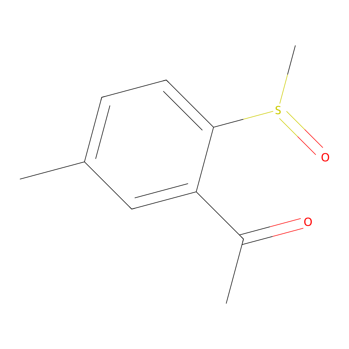1-(5-Methyl-2-methylsulfinylphenyl)ethanone molecular structure, CAS 34617-87-3