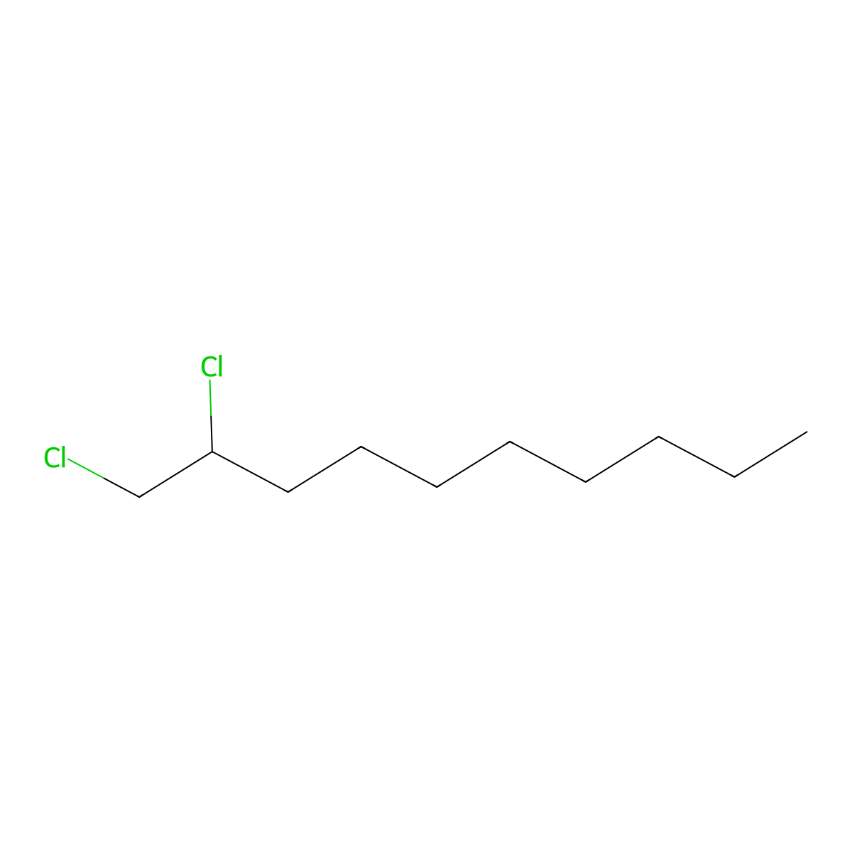 1,2-Dichlorodecane molecular structure, CAS 34619-32-4