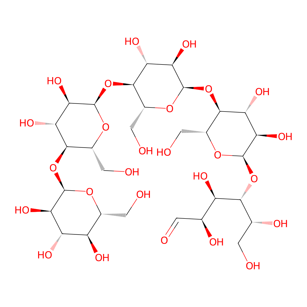 Maltopentaose molecular structure, CAS 34620-76-3