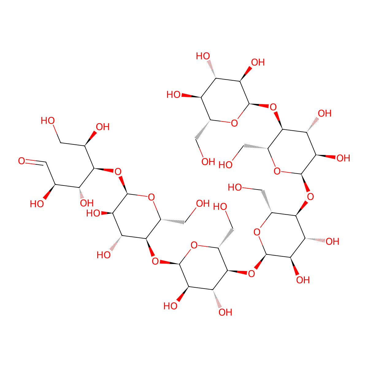 Maltohexaose molecular structure, CAS 34620-77-4