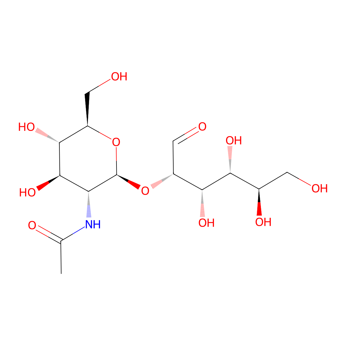 N-Acetylglucosaminyl-1-2-mannopyranose molecular structure, CAS 34621-73-3