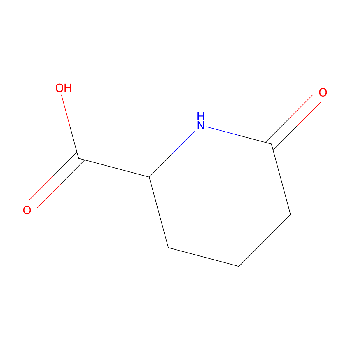 (S)-6-Oxo-2-piperidinecarboxylic acid molecular structure, CAS 34622-39-4
