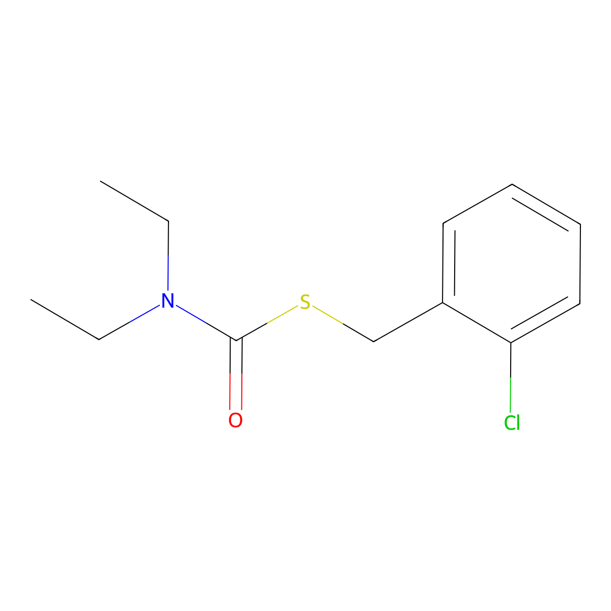 Orbencarb molecular structure, CAS 34622-58-7