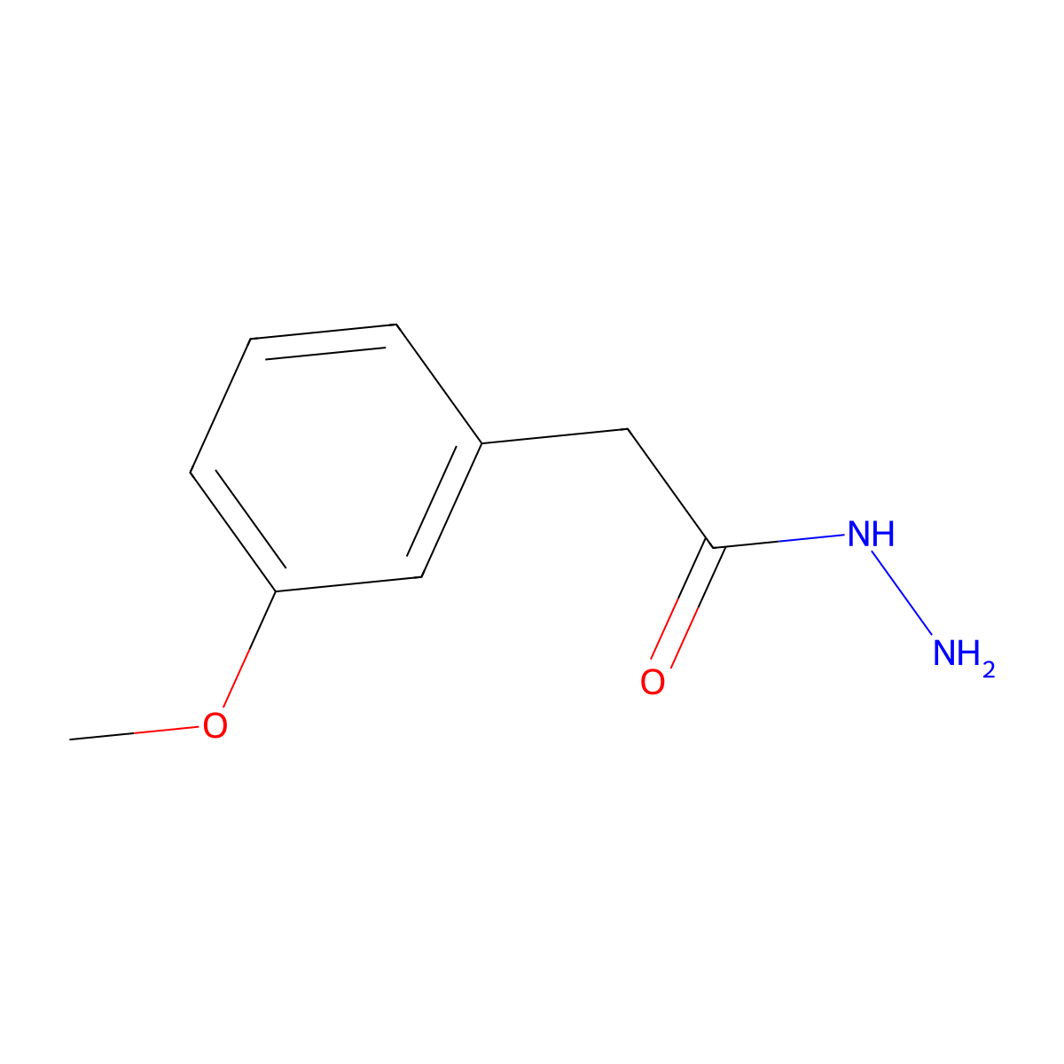 3-Methoxyphenylacetic acid hydrazide molecular structure, CAS 34624-38-9