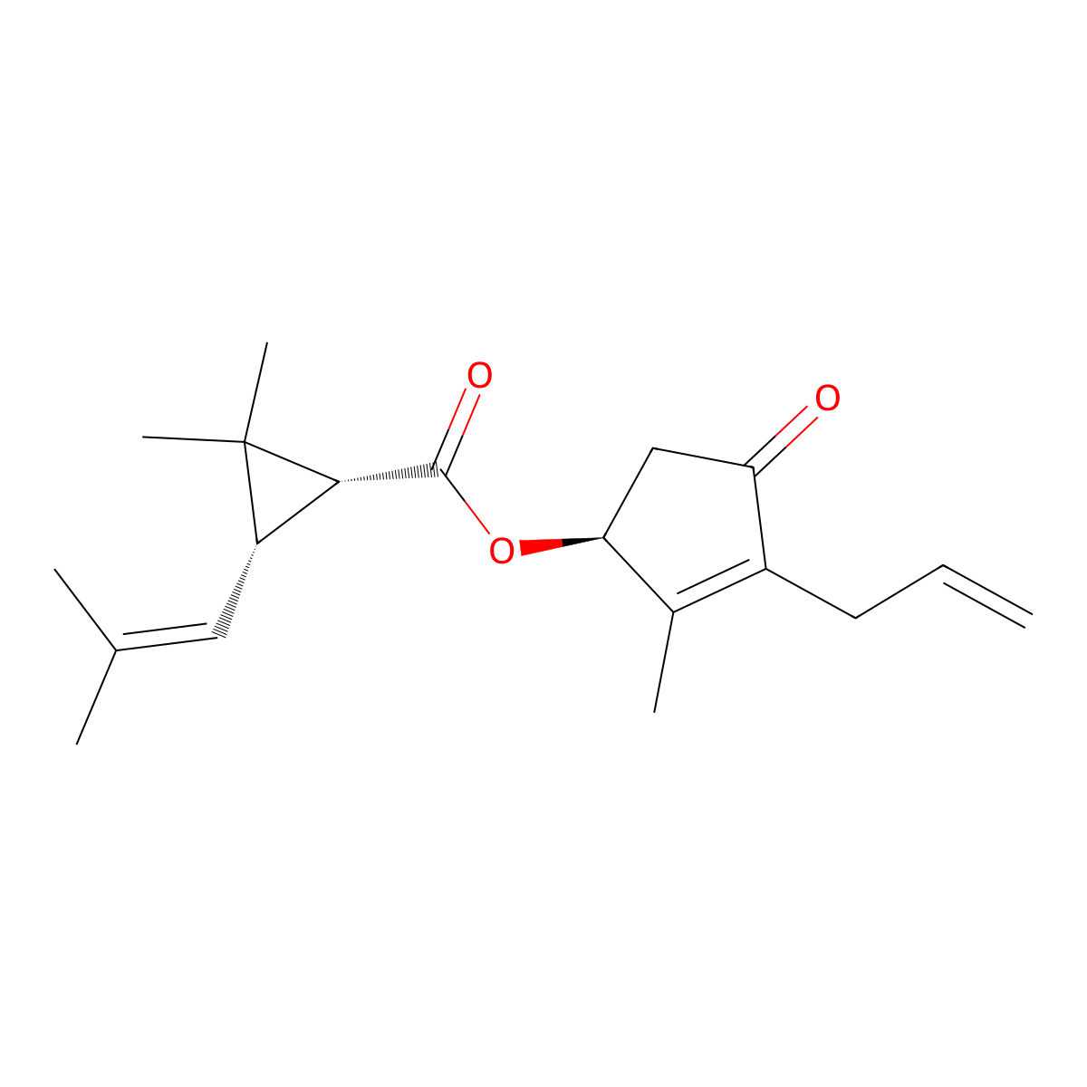 (+)-cis-(S)-allethrin molecular structure, CAS 34624-48-1