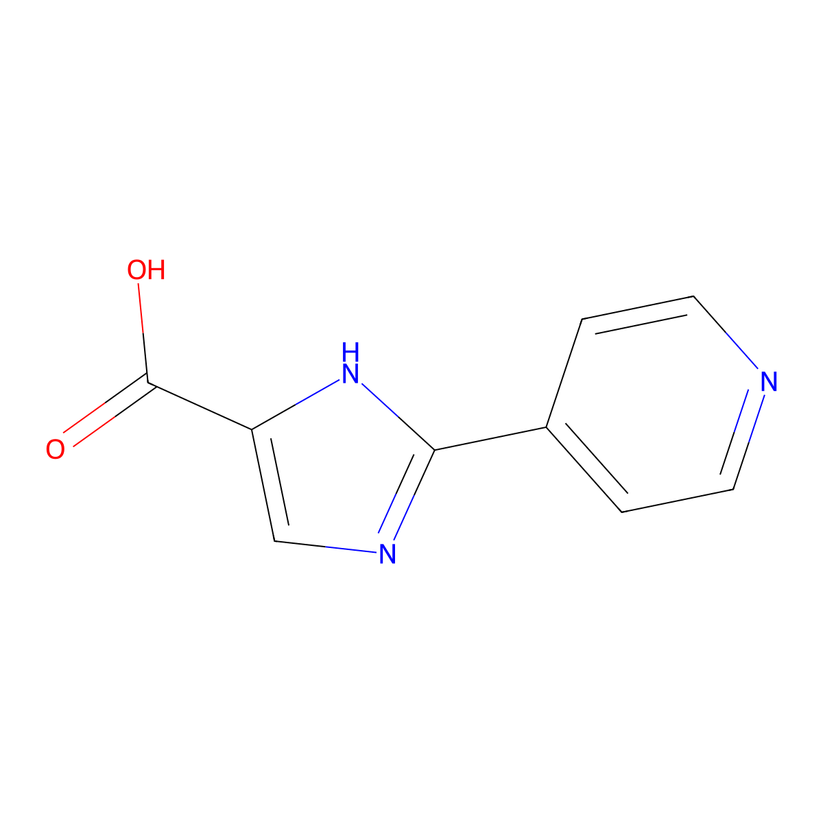2-(Pyridin-4-yl)-1H-imidazole-5-carboxylic acid molecular structure, CAS 34626-06-7