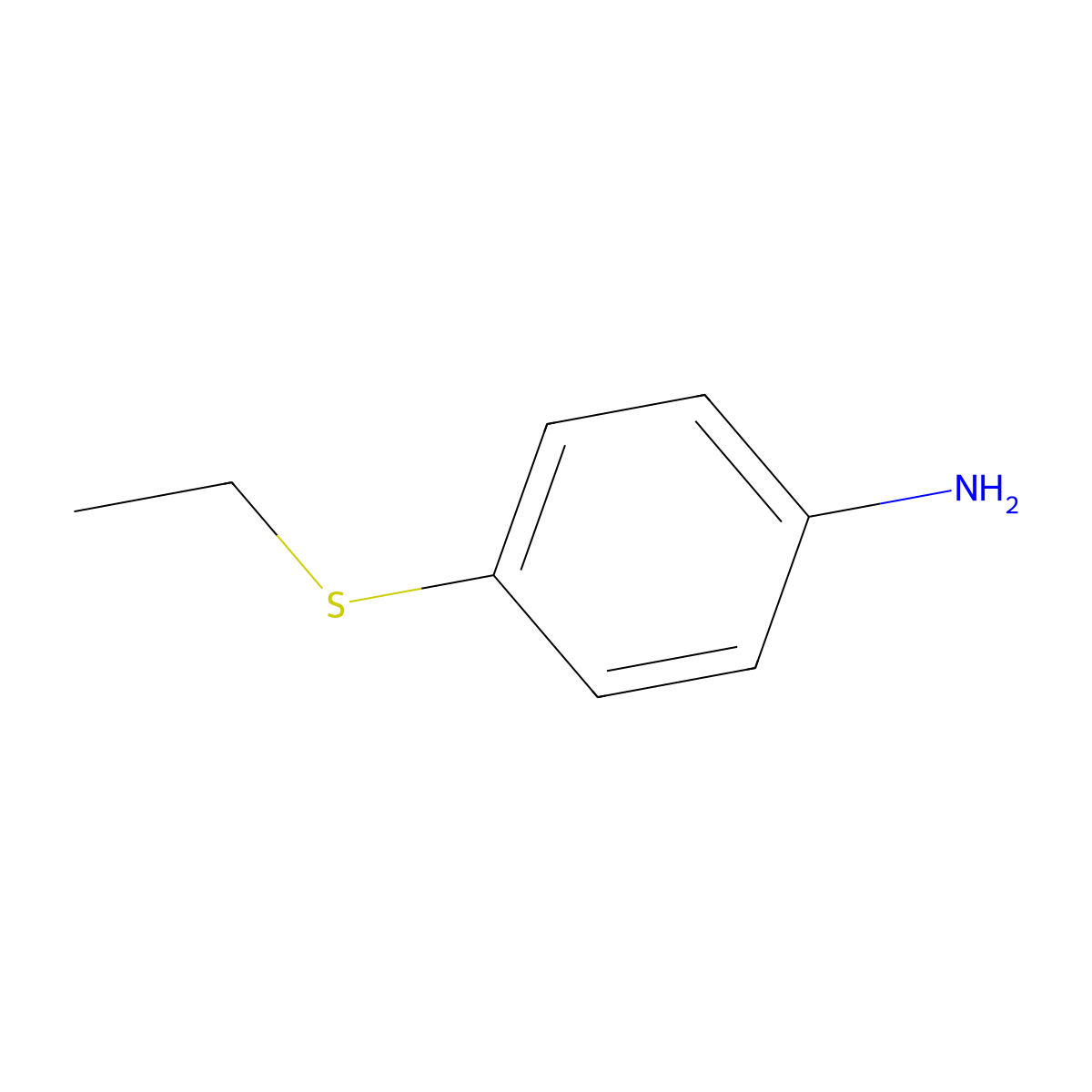 4-Ethylsulfanylaniline molecular structure, CAS 3463-02-3