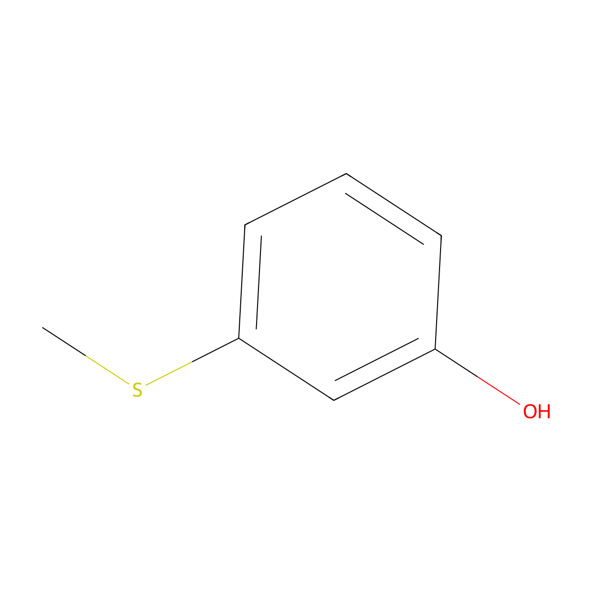 3-(Methylsulfanyl)phenol molecular structure, CAS 3463-03-4