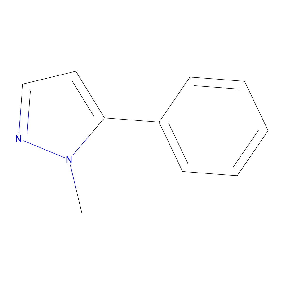1-Methyl-5-phenylpyrazole molecular structure, CAS 3463-27-2