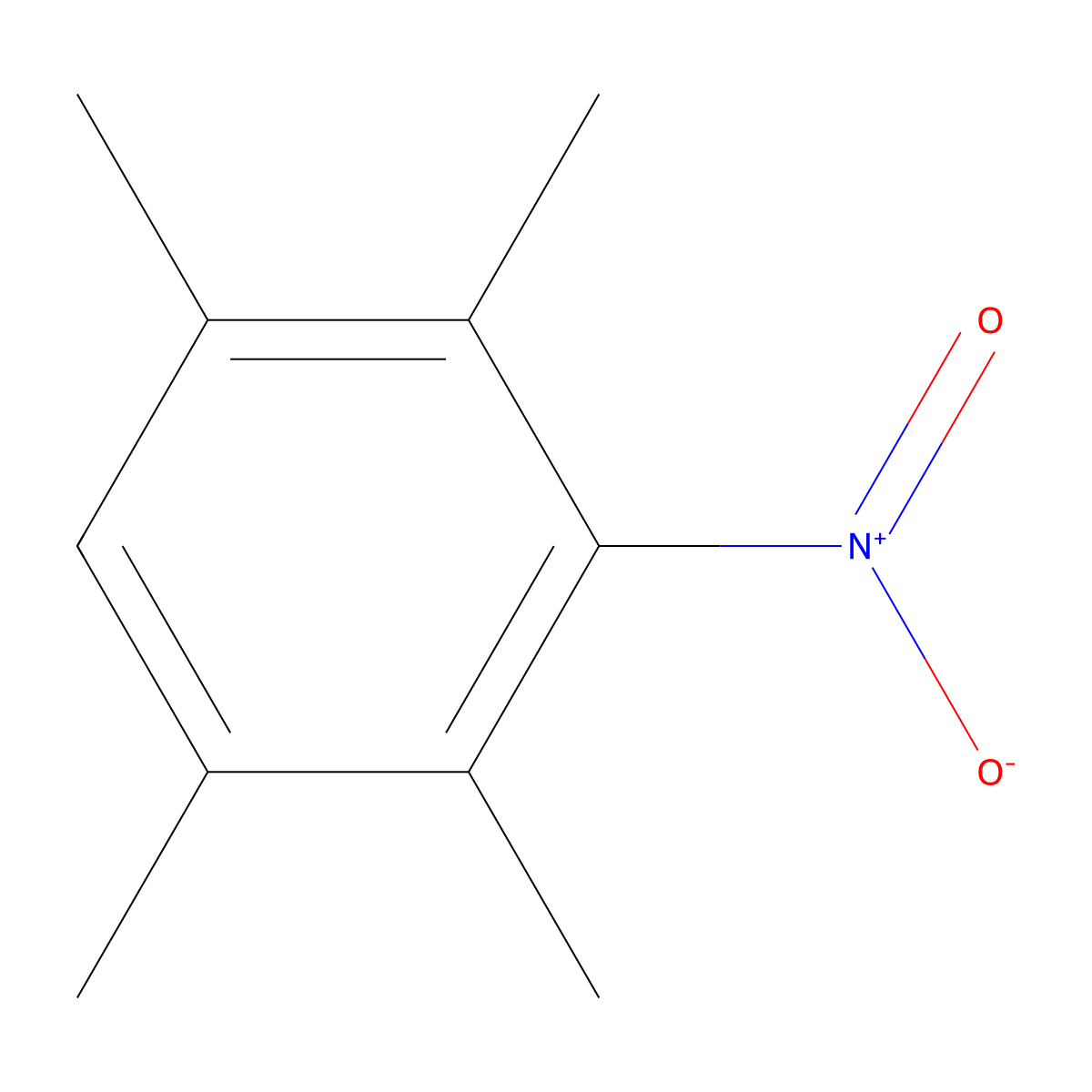 1,2,4,5-Tetramethyl-3-nitrobenzene molecular structure, CAS 3463-36-3