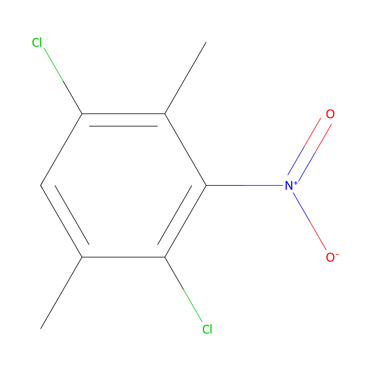 1,4-Dichloro-2,5-dimethyl-3-nitrobenzene molecular structure, CAS 3463-43-2