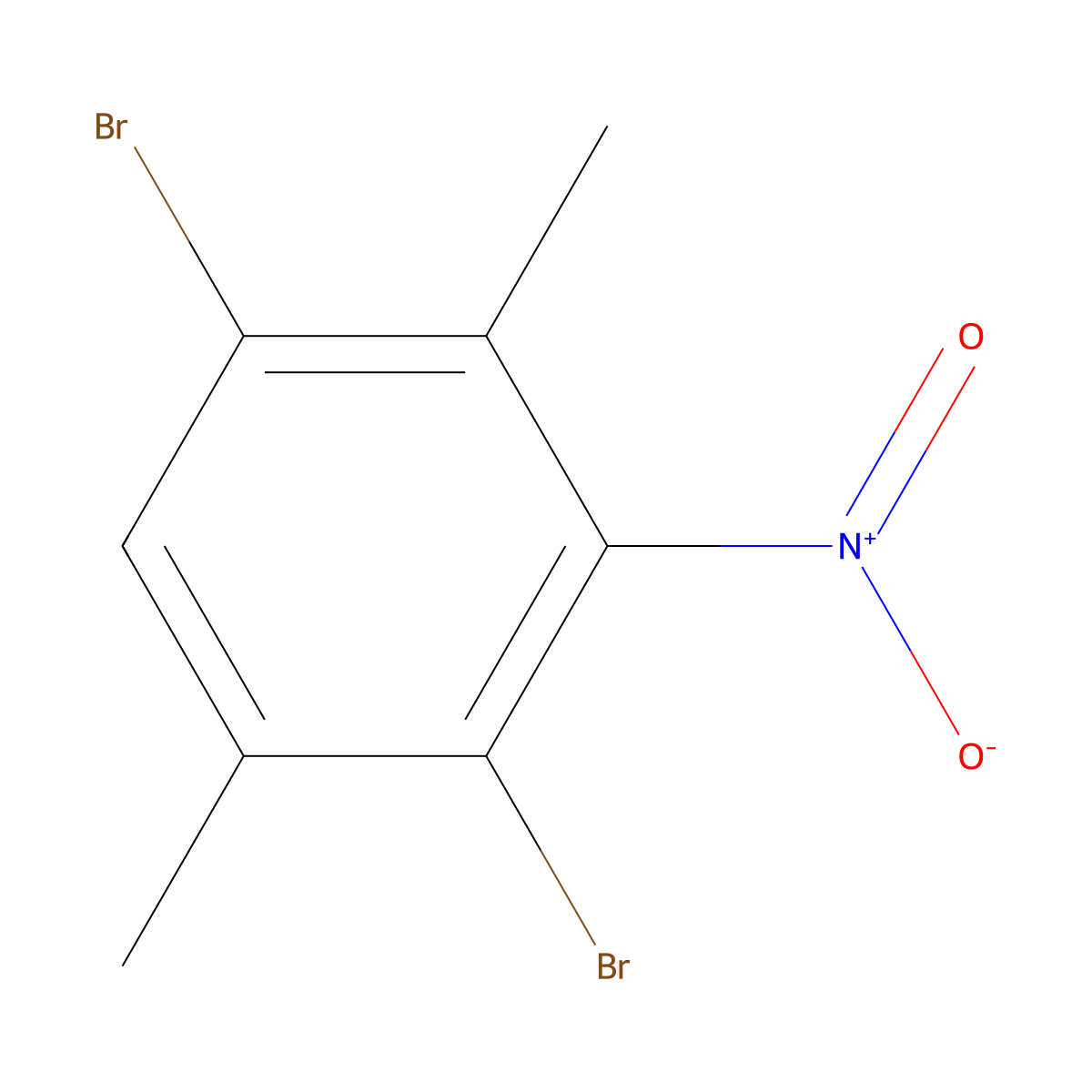 1,4-Dibromo-2,5-dimethyl-3-nitrobenzene molecular structure, CAS 3463-44-3