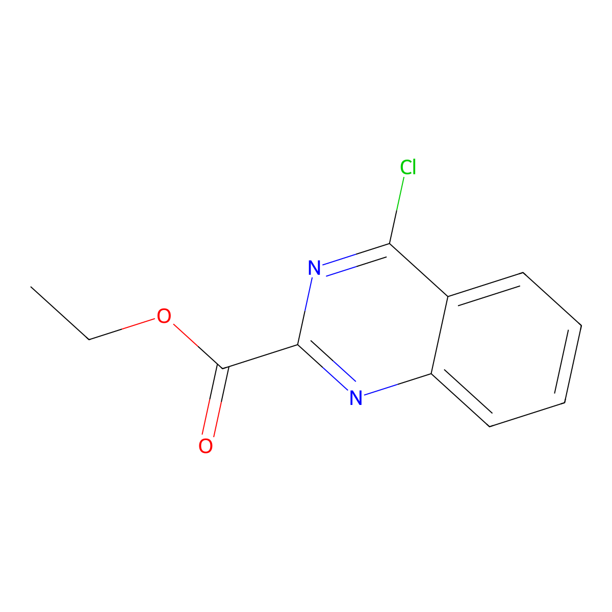 Ethyl 4-chloroquinazoline-2-carboxylate molecular structure, CAS 34632-69-4