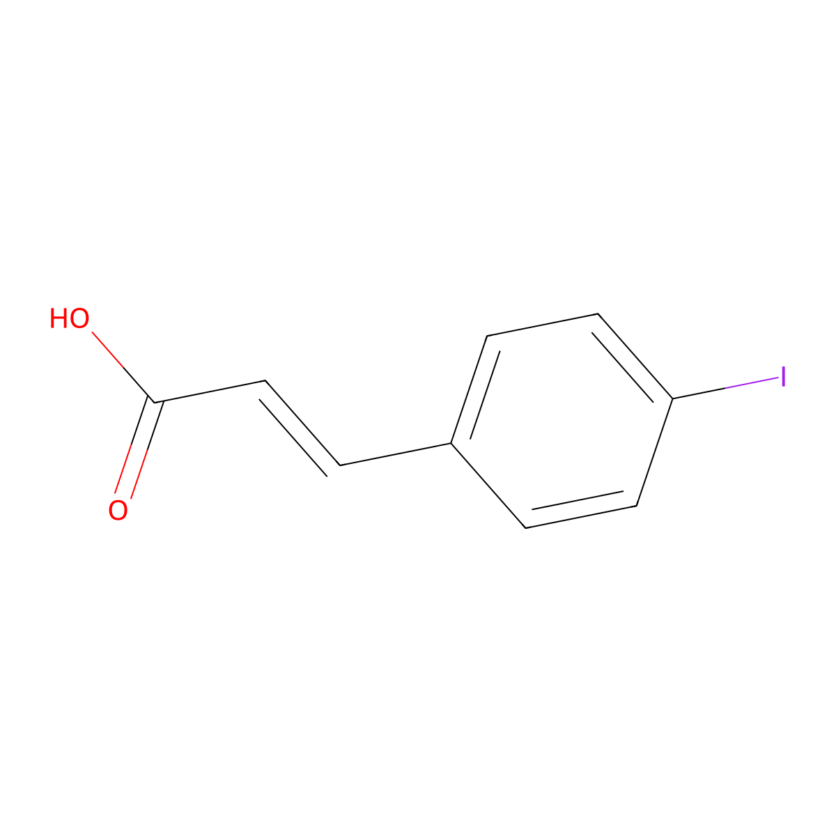 4-Iodocinnamic acid molecular structure, CAS 34633-09-5