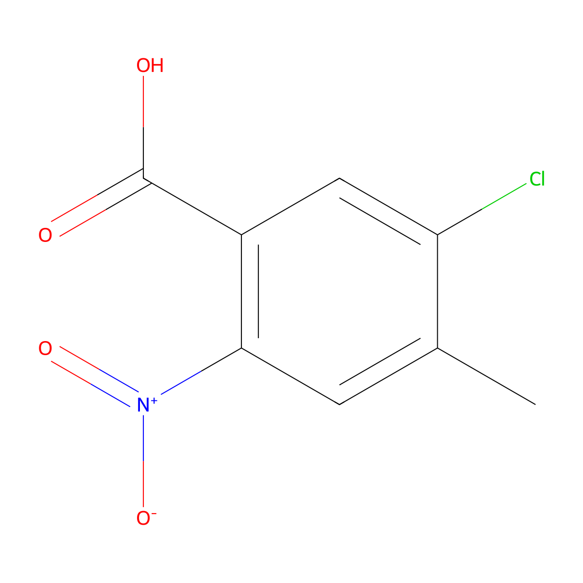 5-Chloro-4-methyl-2-nitrobenzoic acid molecular structure, CAS 34633-67-5
