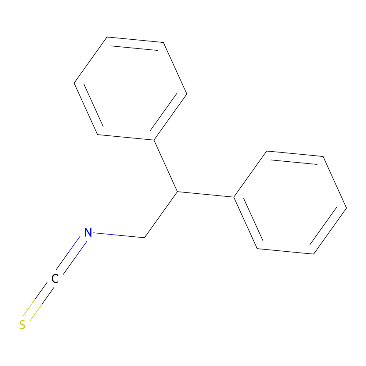 2,2-Diphenylethyl isothiocyanate molecular structure, CAS 34634-22-5