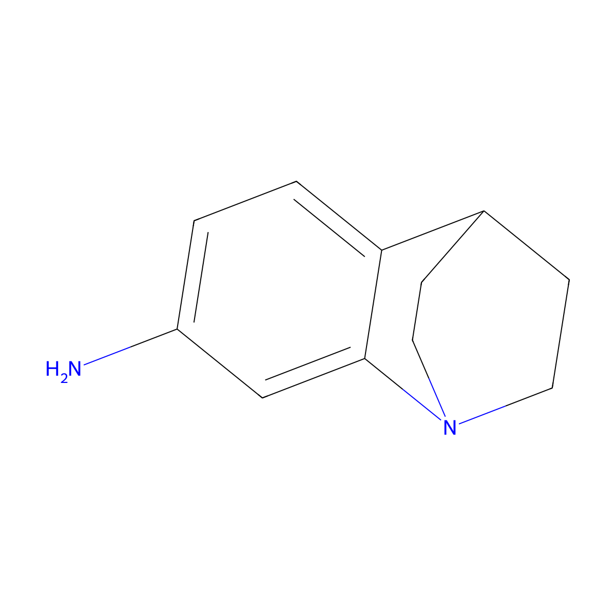 1-Azatricyclo[6.2.2.0~2,7~]dodeca-2,4,6-trien-4-ylamine molecular structure, CAS 34635-65-9
