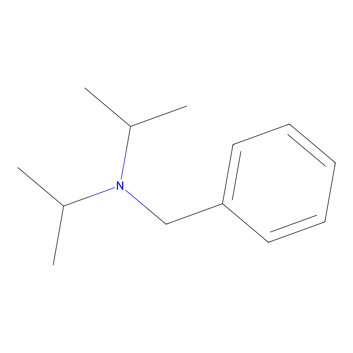 Benzyldiisopropylamine molecular structure, CAS 34636-09-4