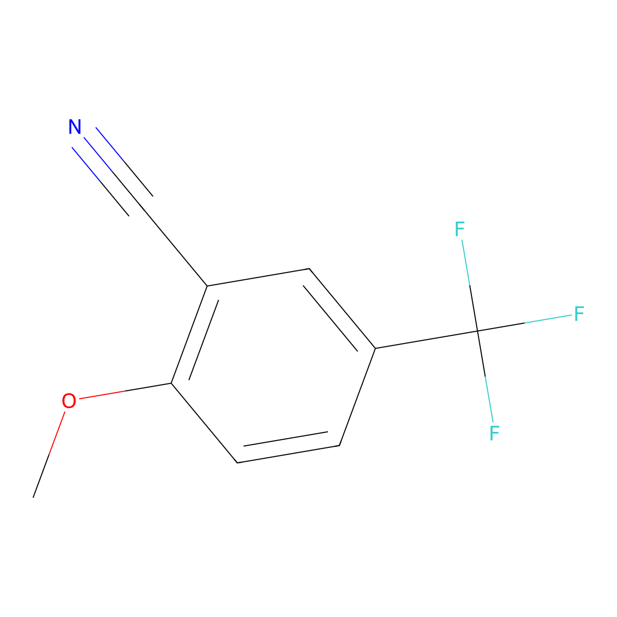 2-Methoxy-5-(trifluoromethyl)benzonitrile molecular structure, CAS 34636-92-5