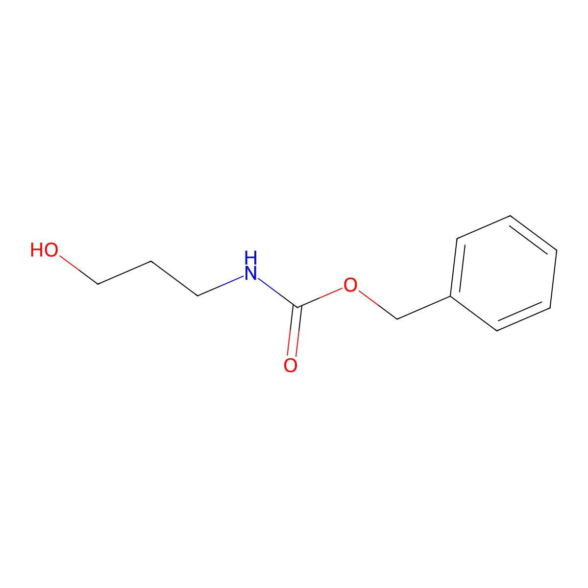 Benzyl N-(3-hydroxypropyl)carbamate molecular structure, CAS 34637-22-4