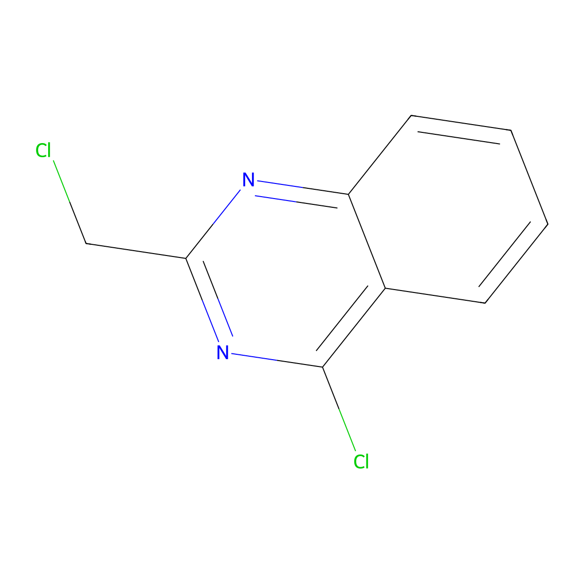 4-Chloro-2-(chloromethyl)quinazoline molecular structure, CAS 34637-41-7