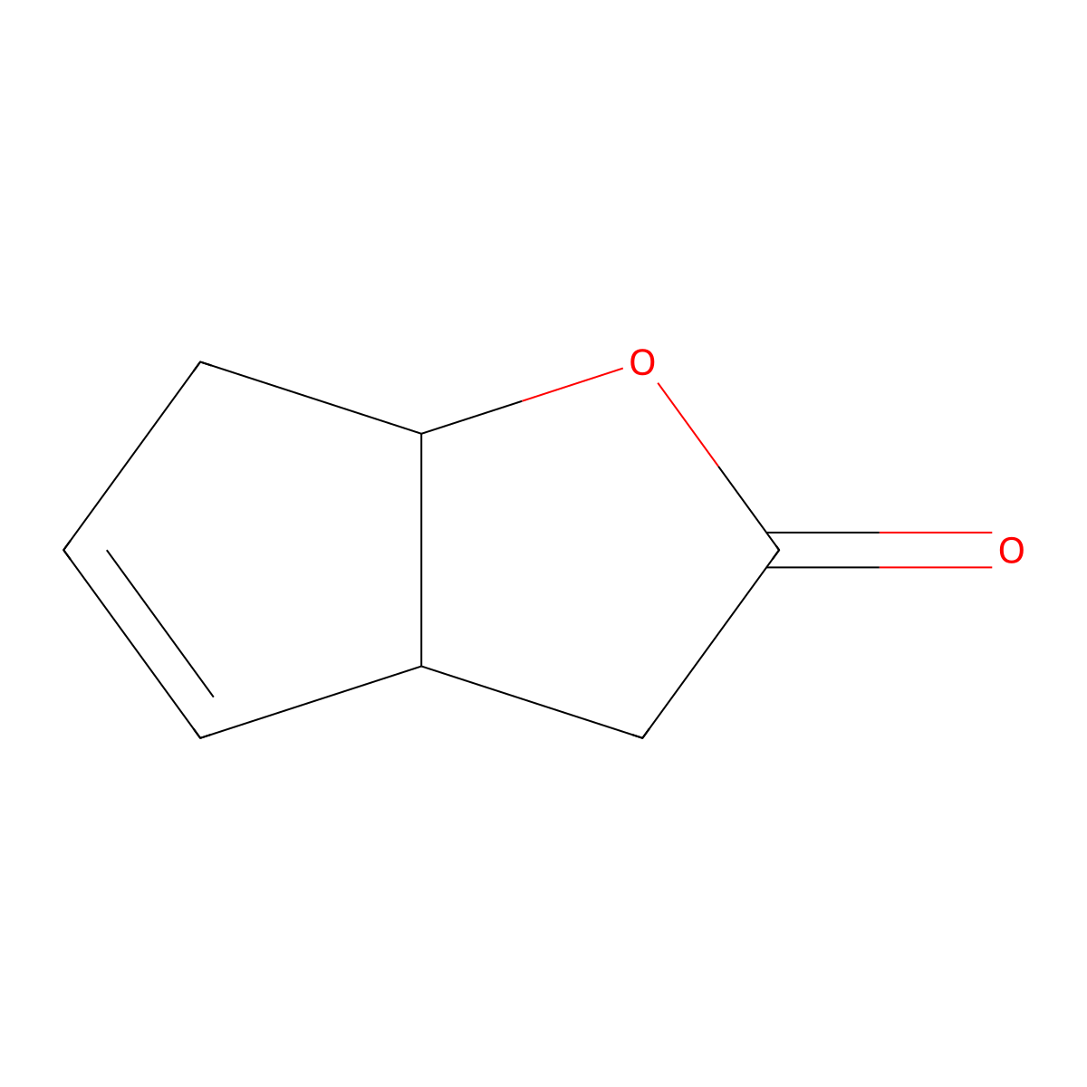 2H-Cyclopenta[b]furan-2-one, 3,3a,6,6a-tetrahydro- molecular structure, CAS 34638-25-0