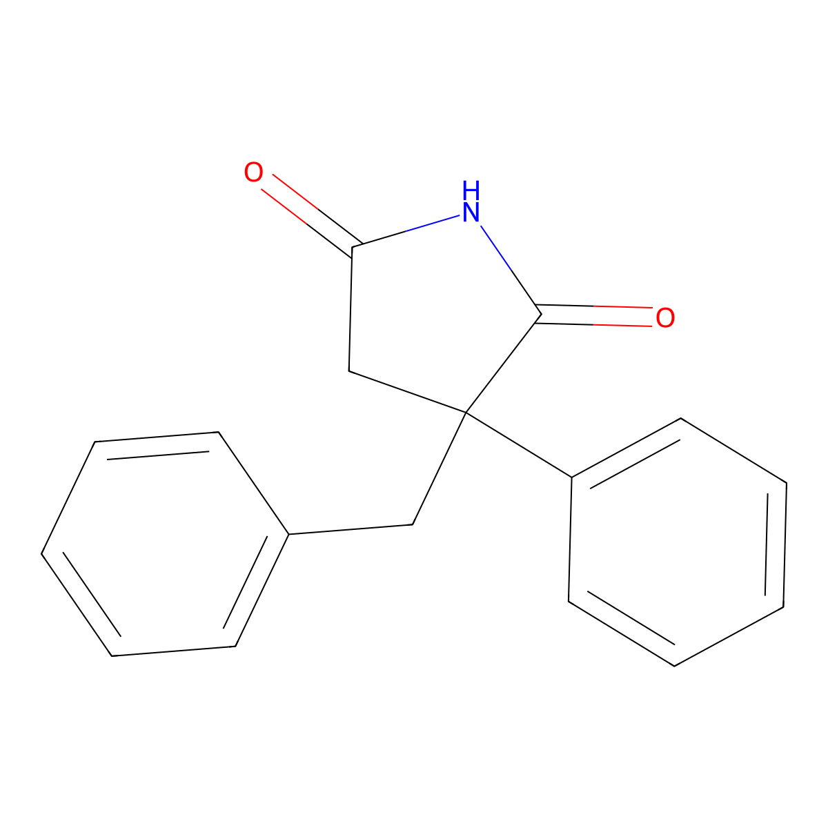 3-Benzyl-3-phenylpyrrolidine-2,5-dione molecular structure, CAS 3464-17-3