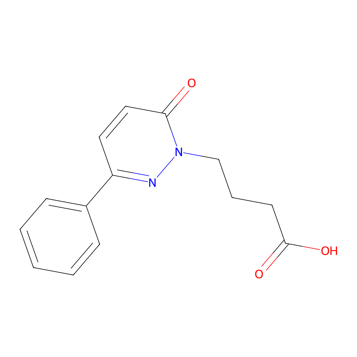 4-(6-oxo-3-phenylpyridazin-1(6H)-yl)butanoic acid molecular structure, CAS 346407-12-3