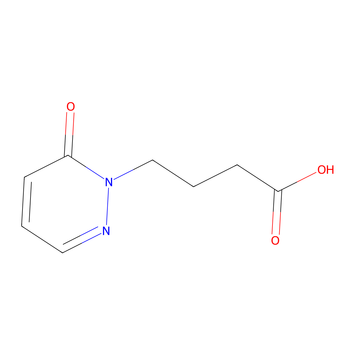 4-(6-oxopyridazin-1(6H)-yl)butanoic acid molecular structure, CAS 346407-15-6