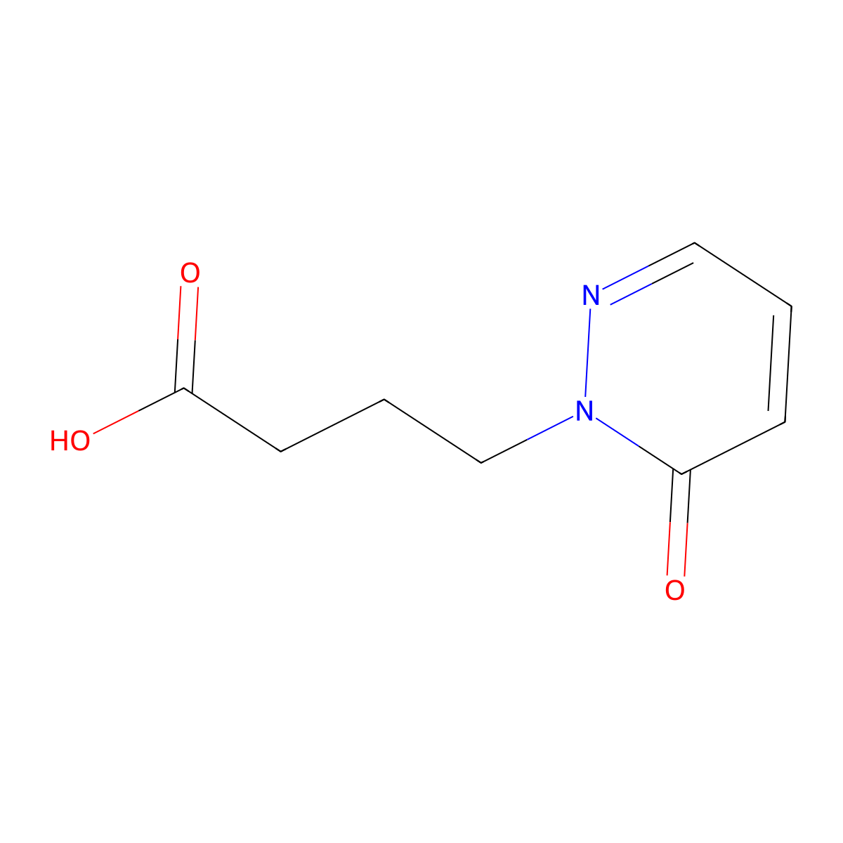 4-(6-oxopyridazin-1(6H)-yl)butanoic acid molecular structure, CAS 346407-15-6
