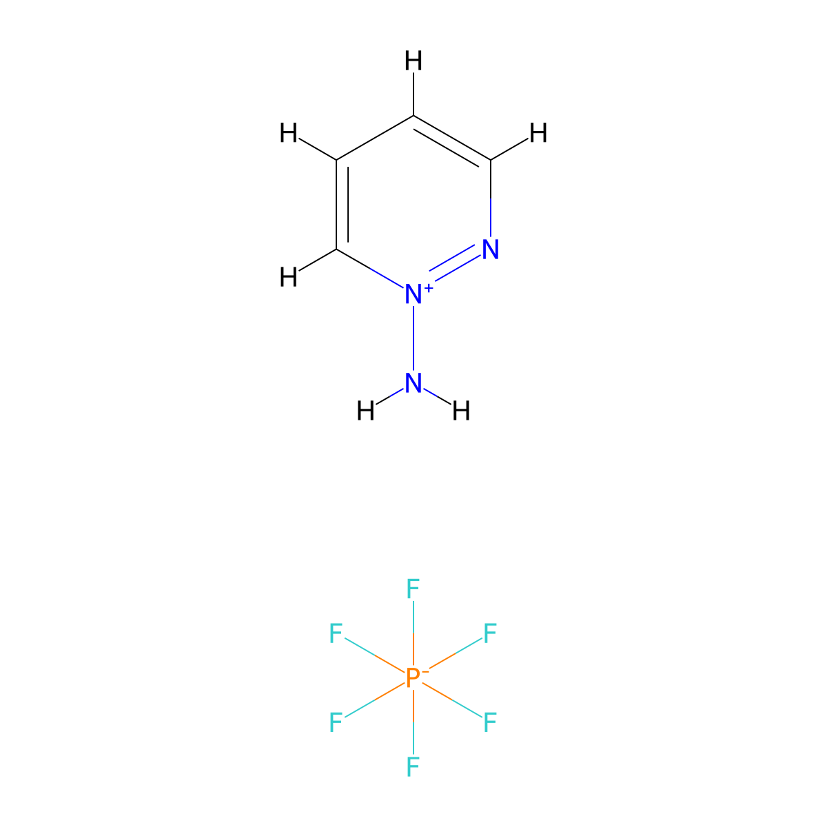 N-aminopyridazinium hexafluorophosphate molecular structure, CAS 346412-97-3