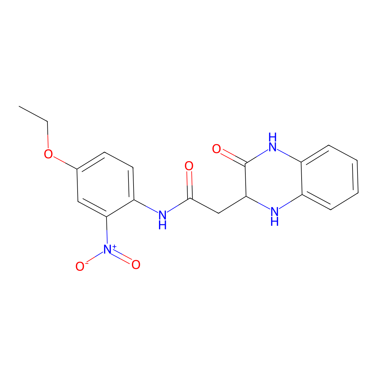 N-(4-ethoxy-2-nitrophenyl)-2-(3-oxo-1,2,3,4-tetrahydroquinoxalin-2-yl)acetamide molecular structure, CAS 346418-98-2