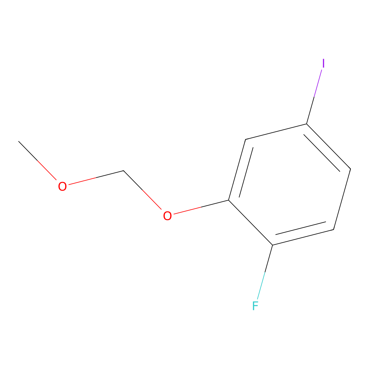 1-Fluoro-4-iodo-2-(methoxymethoxy)benzene molecular structure, CAS 346425-08-9