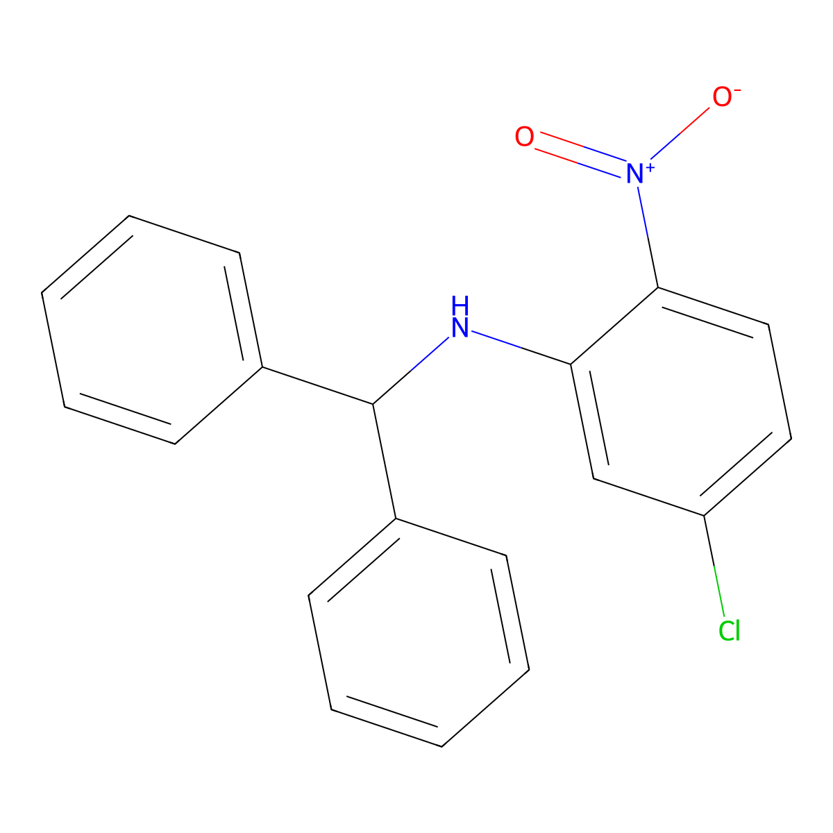 N-benzhydryl-5-chloro-2-nitroaniline molecular structure, CAS 346429-27-4