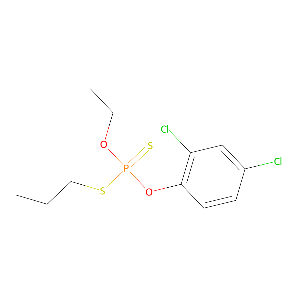 Prothiofos molecular structure, CAS 34643-46-4