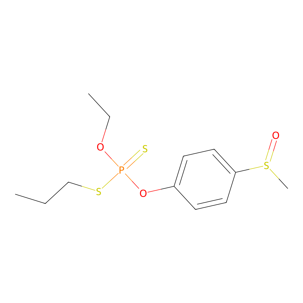 Sulprofos sulfoxide molecular structure, CAS 34643-47-5
