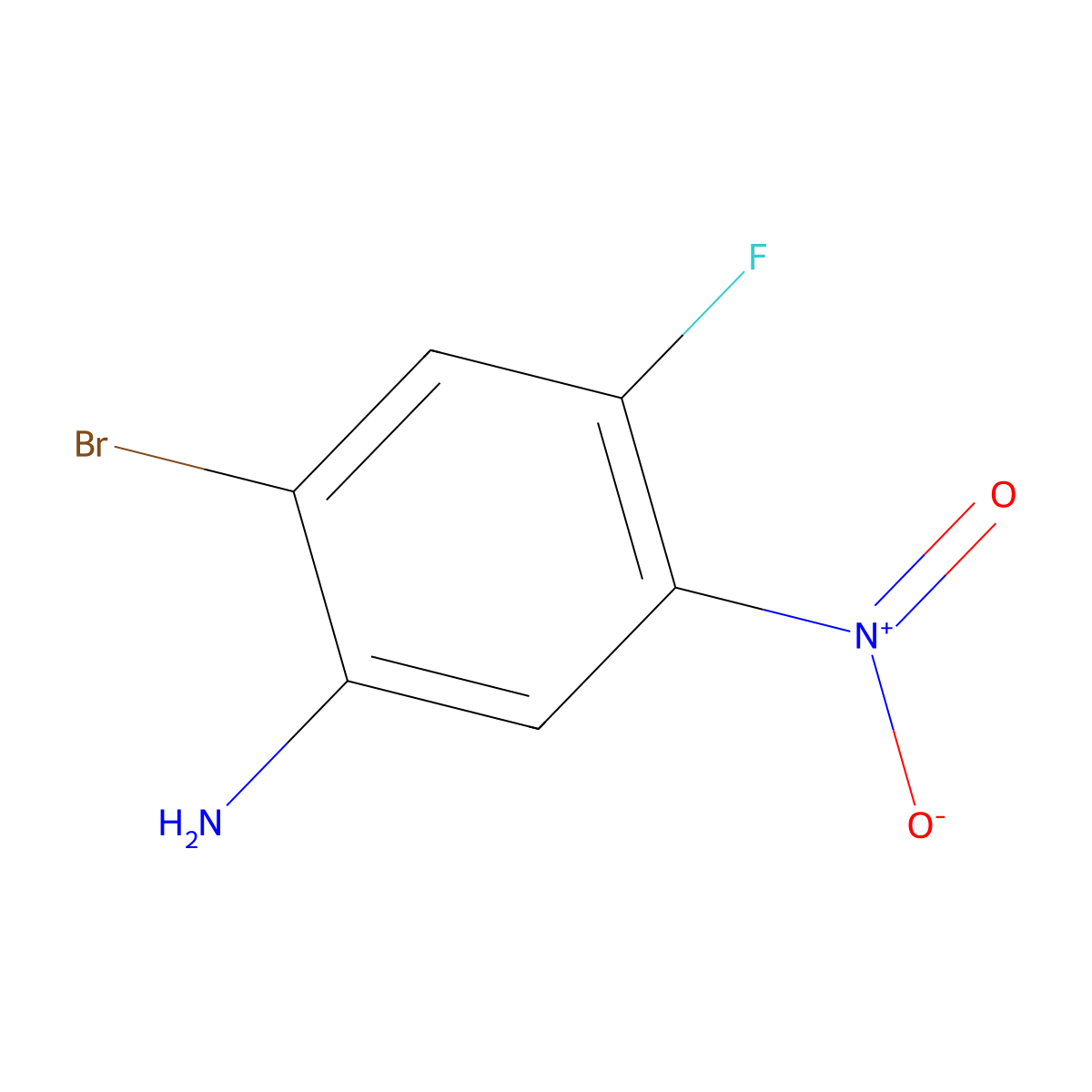 2-Bromo-4-fluoro-5-nitroaniline molecular structure, CAS 346433-97-4