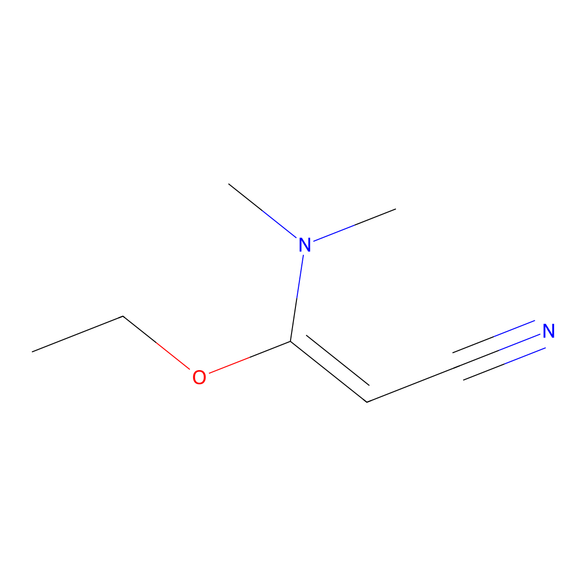 3-(Dimethylamino)-3-ethoxyprop-2-enenitrile molecular structure, CAS 34644-27-4