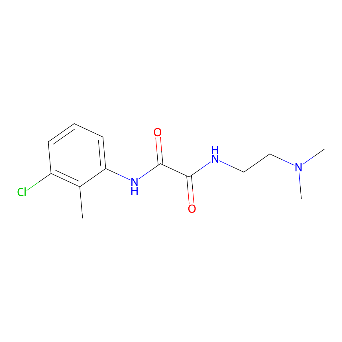 N-(3-chloro-2-methylphenyl)-N'-[2-(dimethylamino)ethyl]ethanediamide molecular structure, CAS 346445-62-3