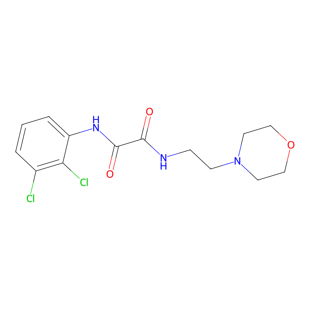 N'-(2,3-dichlorophenyl)-N-(2-morpholin-4-ylethyl)oxamide molecular structure, CAS 346445-63-4