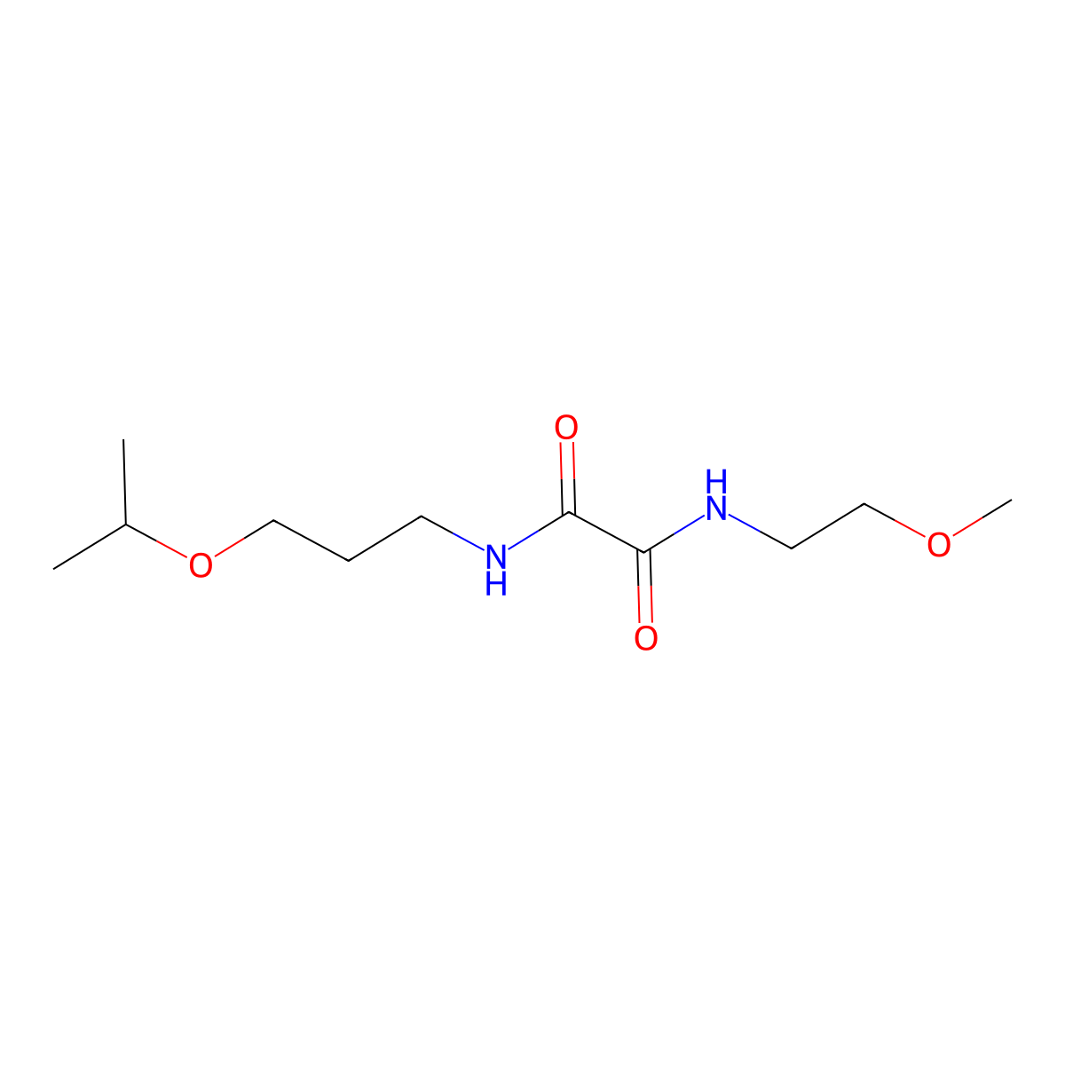 N-(2-methoxyethyl)-N'-[3-(propan-2-yloxy)propyl]ethanediamide molecular structure, CAS 346445-83-8