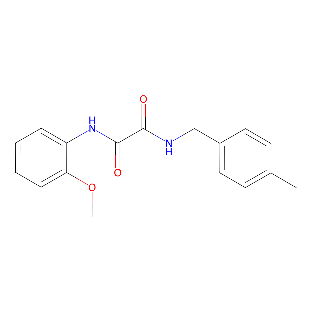 N-(2-methoxyphenyl)-N'-(4-methylbenzyl)ethanediamide molecular structure, CAS 346445-90-7